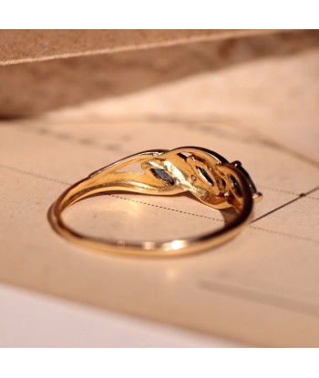 Bague couronne saphirs navette ouvre sa boutique