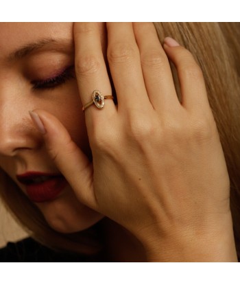 Bague navette saphir et diamants vente chaude votre 