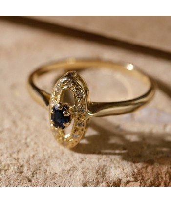 Bague navette saphir et diamants vente chaude votre 