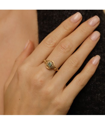 Bague ancienne pierre verte et perles de culture 50-70% off 