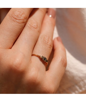 Bague mini fleur saphir online