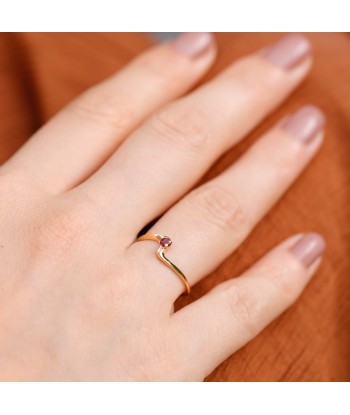 Bague vintage vague mini rubis Venez acheter