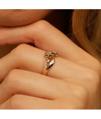 Bague ancienne 1920 deux ors diamants à prix réduit toute l'année