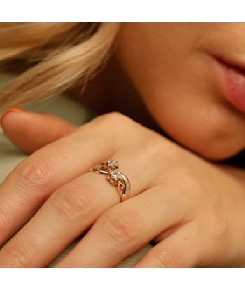 Bague ancienne 1920 deux ors diamants à prix réduit toute l'année