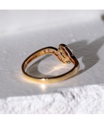 Bague fine croisée saphir navette zircones vente chaude votre 